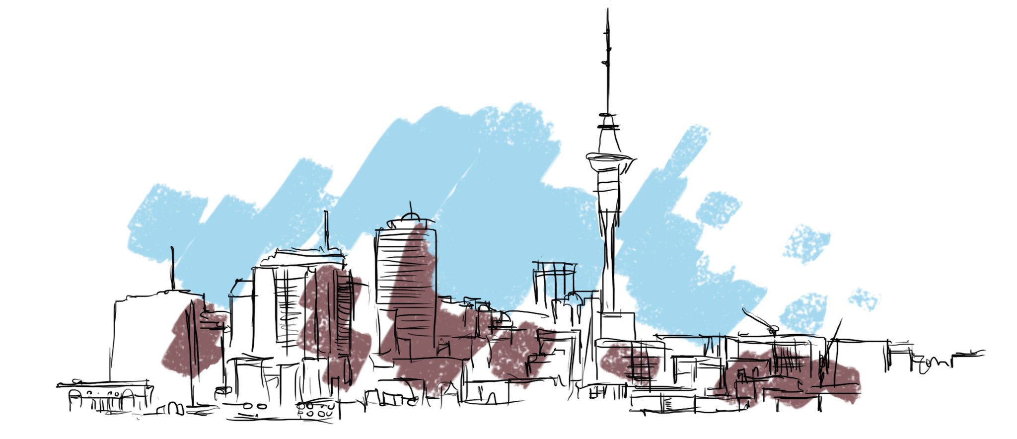 auckland-city-cityscape-drawing-sketch-izak